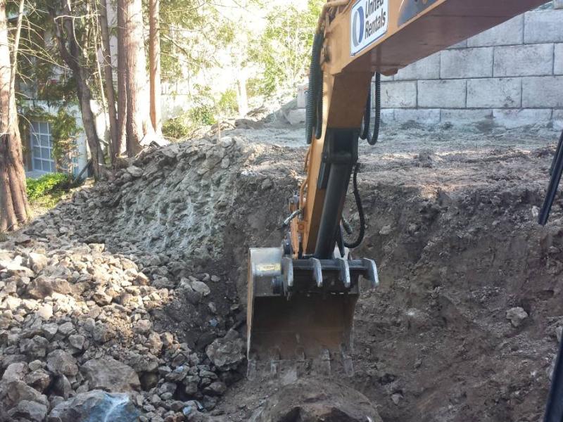 Dirt Work. Excavation, Retaining Walls.