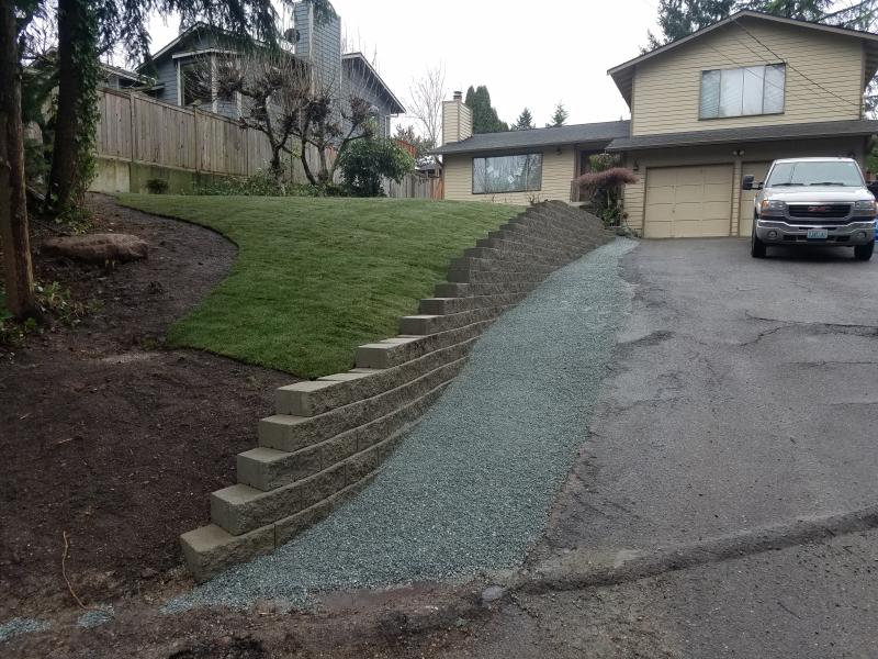 Hardscaping, Retaining Walls, Sod