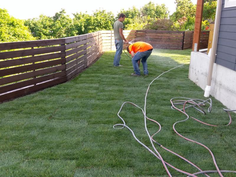  Retaining Walls, Regrading, Sod & Fence Installation.